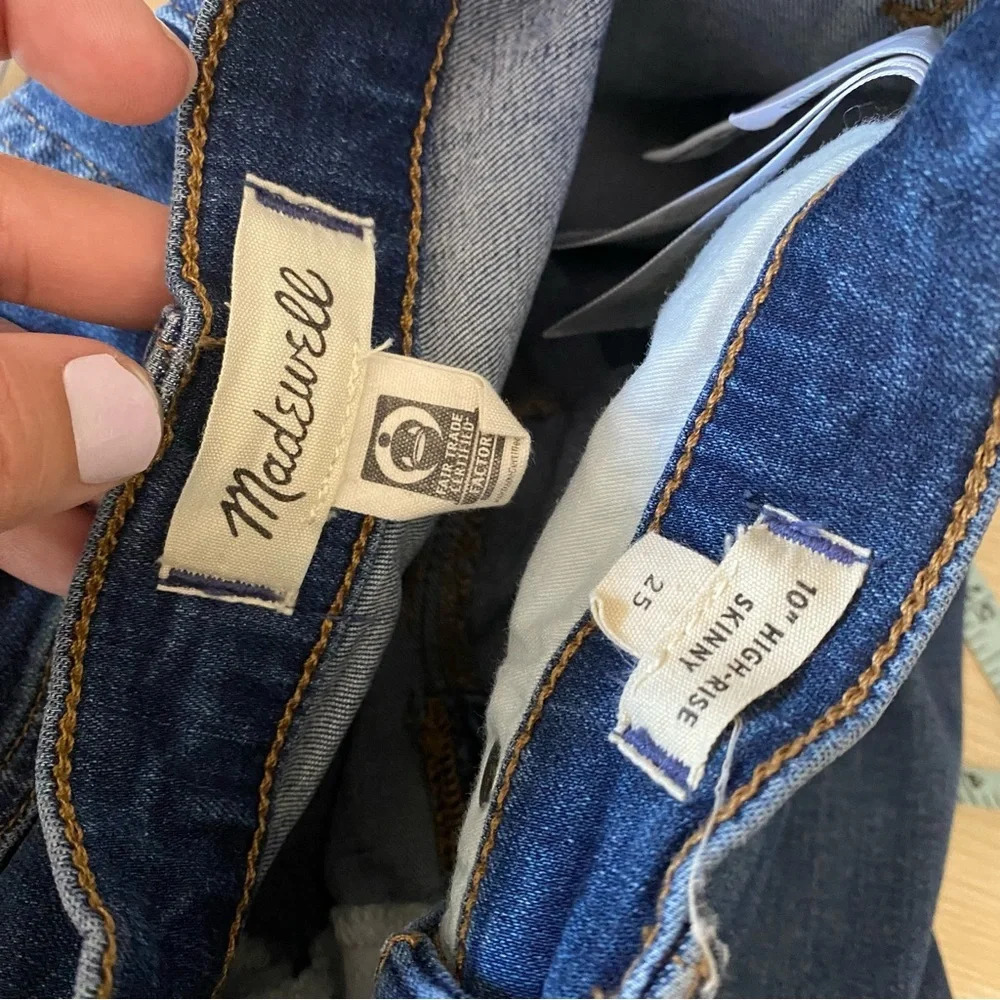 Madewell Coronet Wash 10" High Rise Skinny Jeans Women's Size 25 View 5